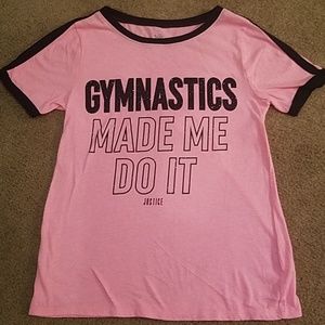 Justice gymnastics t shirt